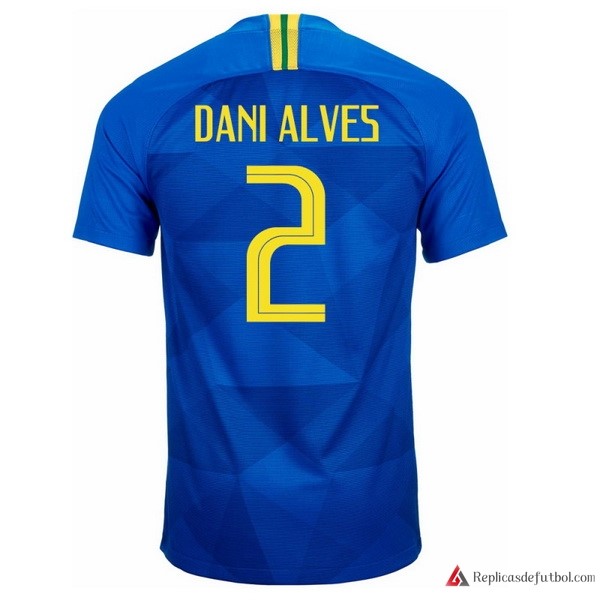 Camiseta Seleccion Brasil Segunda equipación Dani Alves 2018 Azul